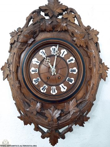 176333 Antico orologio a pendolo Foresta Nera - Foto 8
