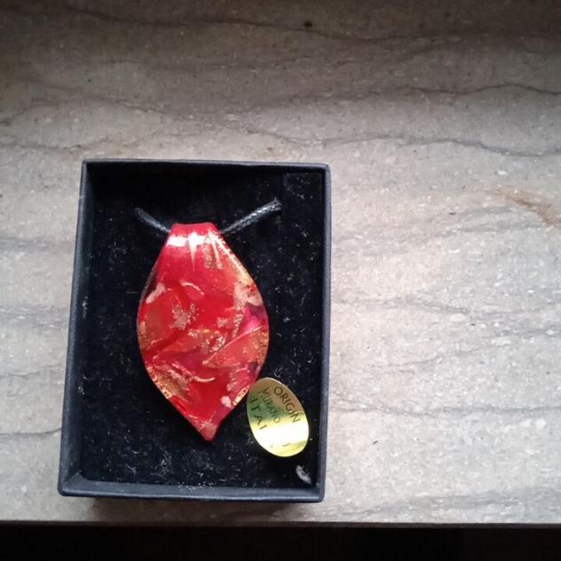 Pendente Murano Glass Murrina in vetro e oro