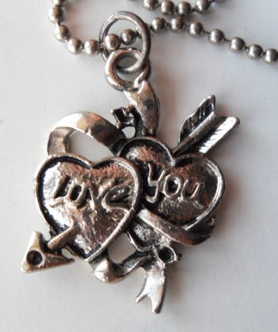 COLLANA IN ACCIAIO INOX BIGIOTTERIA - love you - - Foto 4
