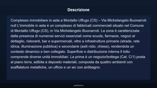Immobile in asta di 400 m² in vendita a Montalto Uffugo - Foto 5