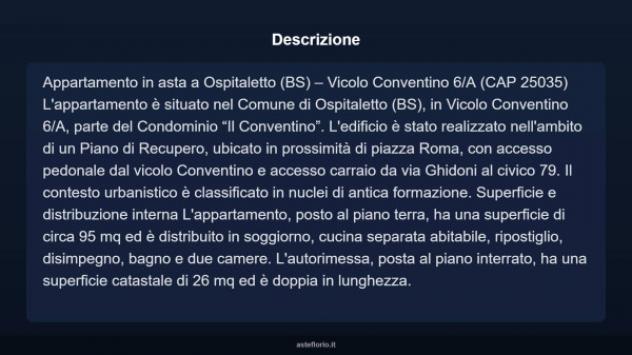 Immobile in asta di 95 m², box auto doppio in vendita a Ospitaletto - Foto 4