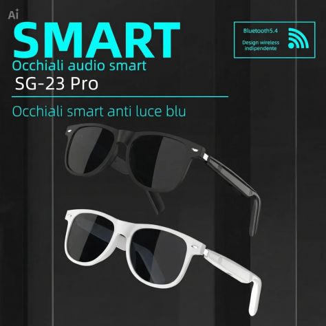 Occhiali Smart Bluetooth Ascolta Musica e Rispondi alle Chiamate (Bianco) - Foto 3
