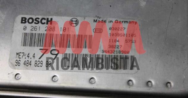 0261207477 9648482980 Peugeot 206 1.6i centralina motore Bosch - Foto 2