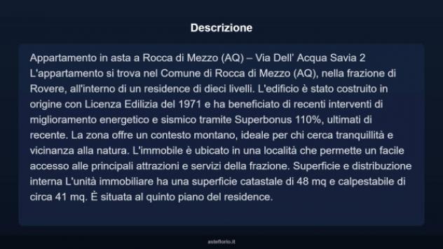 Immobile in asta di 48 m² in vendita a Rocca di Mezzo - Foto 3
