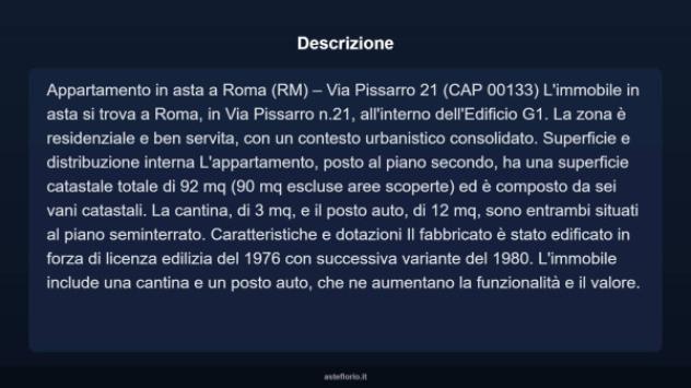 Immobile in asta di 92 m², box auto in vendita a Roma - Foto 14