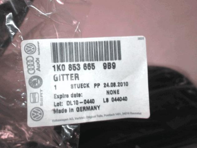 1K0853655 MASCHERINA MODANATURA INFERIORE PARAURTI ANTERIORE LATO SINISTRO VOLKSWAGEN GOLF 5 1.9 TDI RICAMBIO NUOVO - Foto 3