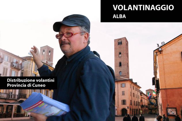 Addetto alla consegna di volantini