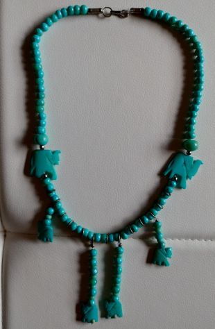 COLLANA ELEFANTI TURCHESI INDIANA - Foto 2