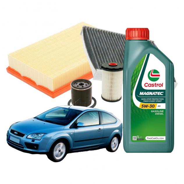 Kit tagliando filtri e olio Castrol 5w30 Focus II 1.8 tdci