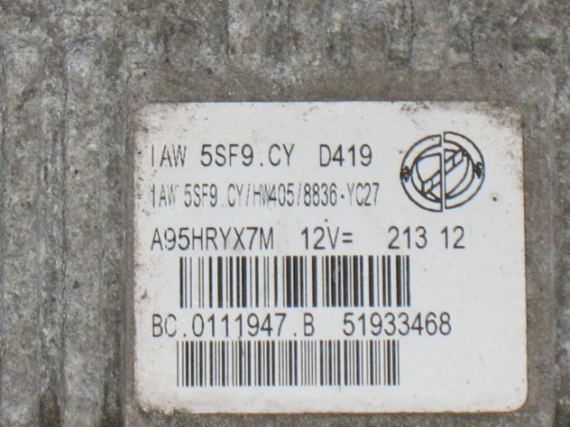 51933468 5SF9.CY ECU LANCIA YPSILON 1.2 51933468 IAW 5SF9.CY HW405 D419 - Foto 2