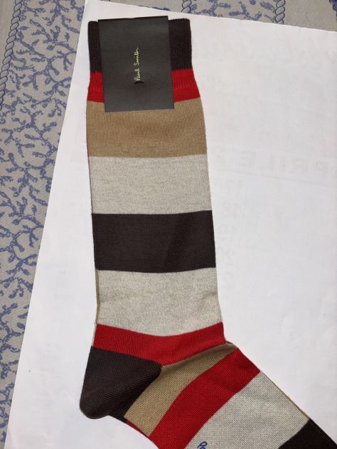CALZE NUOVE DA UOMO IN COTONE FIRMATE ORIGINALI PAUL SMITH,MADE IN ITALY - Foto 3