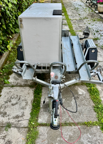 CARRELLO PORTA MOTO ELLEBI AUTO FRENATO, 3 POSTI CON CASSONE - Foto 9
