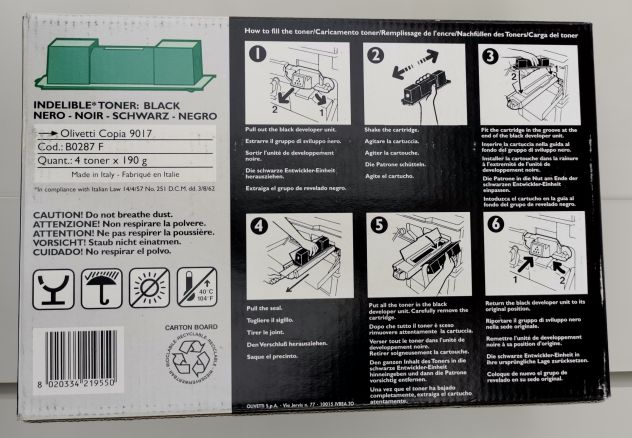 5 toner olicart 917 originali nuovi sigillati - Foto 2