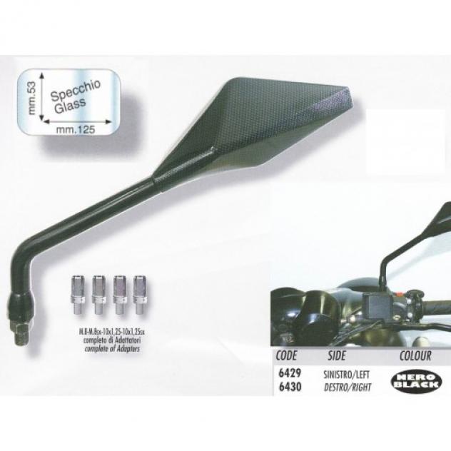 Coppia specchi per Ducati MTSS 695 696 Hypermotard Streetfighter Multistrada Buell - Far 6429 6430 - Foto 3