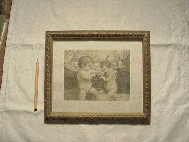 Quadretto bimbi vintage fatto a mano - Foto 2