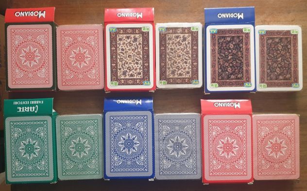 Lotto 6 mazzi carte poker cristallo Modiano TV Sorrisi e Canzoni - Foto 2