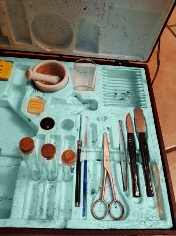 Microscopio con valigetta intera di accessori - gioco