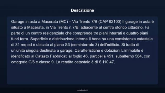 Immobile in asta di 31 m² in vendita a Macerata - Foto 3
