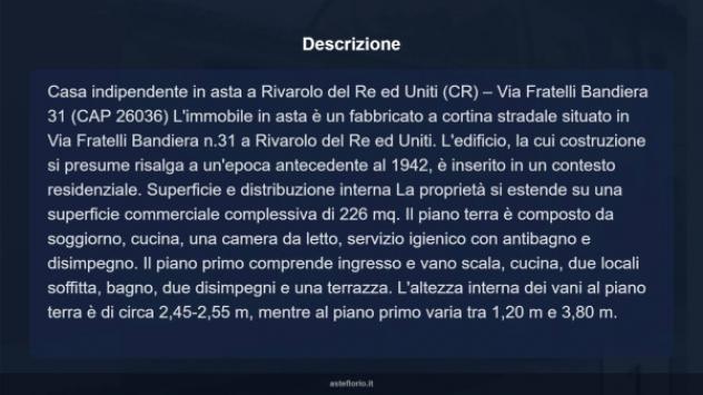 Immobile in asta di 226 m² con più di 5 locali in vendita a Rivarolo del Re ed Uniti - Foto 14