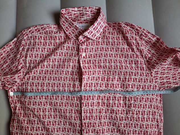 camicia estate uomo, Indigo Island, squali motif 100% cotone - Foto 5