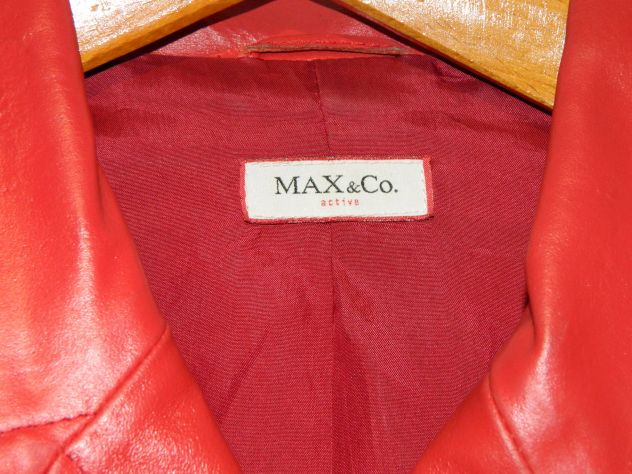 Giacca donna MAX&amp;Co. in pelle rossa 44 - Foto 3
