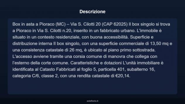 Immobile in asta di 13 m² in vendita a Pioraco - Foto 4