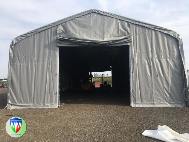 Tendoni Coperture Pvc Magazzino Industriale 10 x 20 x 5,50 mt.Ø 76 mm - Foto 2