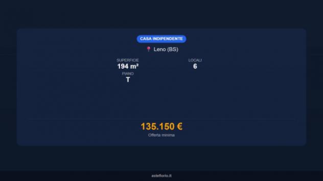 Immobile in asta di 194 m² con più di 5 locali e box auto in vendita a Leno - Foto 15