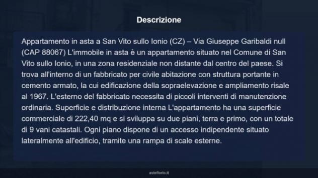 Immobile in asta di 222 m² con più di 5 locali in vendita a San Vito sullo Ionio - Foto 12