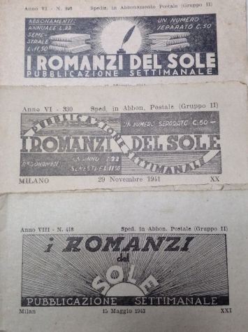 I ROMANZI DEL SOLE - GIORNALINI DA COLLEZIONE - LOTTO DI 3 FASCICOLI ANNI 40 - Foto 9