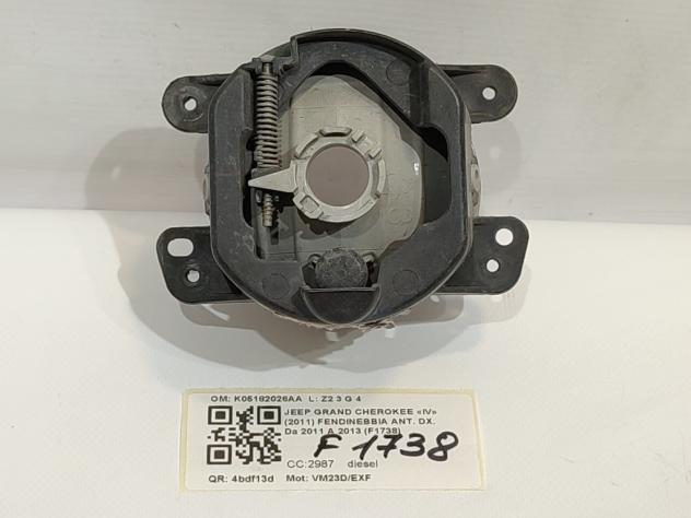 FENDINEBBIA ANTERIORE DX JEEP Grand Cherokee 4° Serie K05182026AA VM23D/EXF (1121) - Foto 2