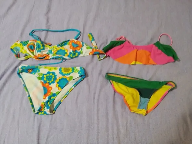 lotto 7 costumi Calzedonia bambina 7 anni. 6 costumi 2 pezzi bikini  1 costume s - Foto 2