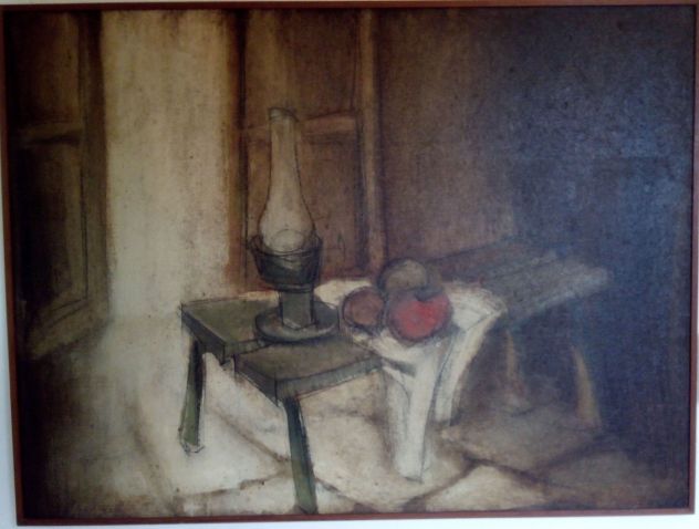 Dipinto ad olio anni 60 con cornice. - Foto 3
