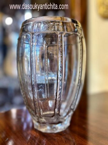 Vaso in cristallo molato Art Déco prima metà del 900
