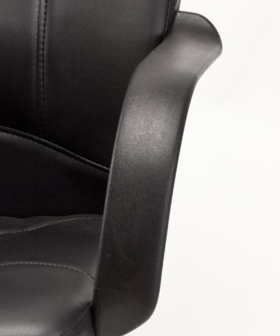 POLTRONA UFFICIO ERGONOMICA GIREVOLE IN ECOPELLE NERA - DIREZIONALE MODELLO CRONO - NUOVA - Foto 3