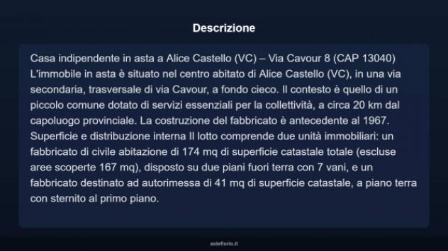 Immobile in asta di 174 m², box auto in vendita a Alice Castello - Foto 13