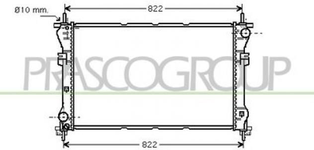 RADIATORE FD910R001 Raffreddamento  Termico  Raffredamento  Radiatore acqua FORD - TRANSIT CABINATO - 2000  2006, FORD - TRANSIT VAN -