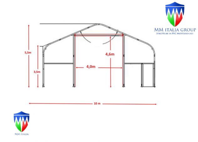Tunnel Professionali Hangar 10 x 20 x 5,50 mt. Prezzi eccezionali - Foto 5