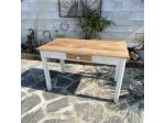 TAVOLO IN LEGNO MASSELLO ABETE E FAGGIO ANNI 50