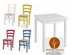 Set Padova cod 210 Sedie Tavoli 80x80 Ristorante Bar Pizzeria Nuovi Non Usati