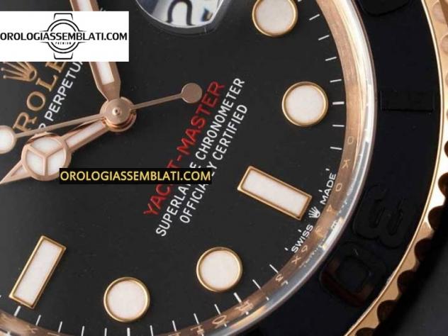 Rolex Replica YACHT-MASTER 126655 LUNETTA IN CERAMICA NERA BEST EDITION 1:1 SU CINTURINO OYSTERFLEX 3235 - Foto 5