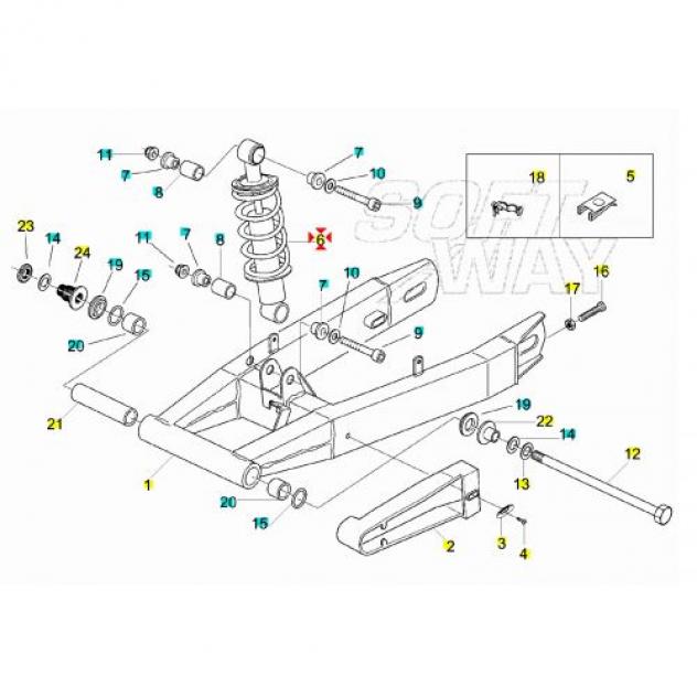 Ammortizzatore posteriore RS 50 - AP8203818 - Foto 5