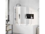 Doccia da bagno a parete 141 x 132 cm 3 Pannelli pieghevoli