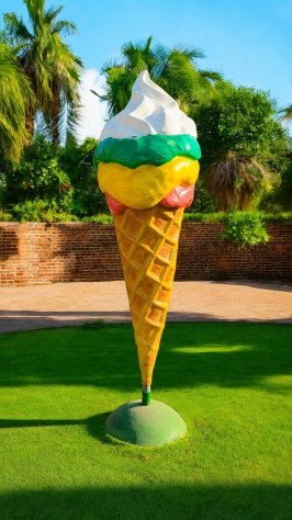 🍦 INSEGNA GELATO GIGANTE IN VETRORESINA – PEZZO UNICO FATTO A MANO