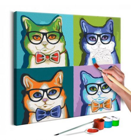 Quadro Fai Da Te 40x40 Cm. Gatti ARREDALACASA Spedizione Gratis