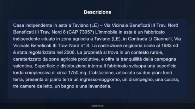 Immobile in asta di 1750 m² con più di 5 locali in vendita a Taviano - Foto 14