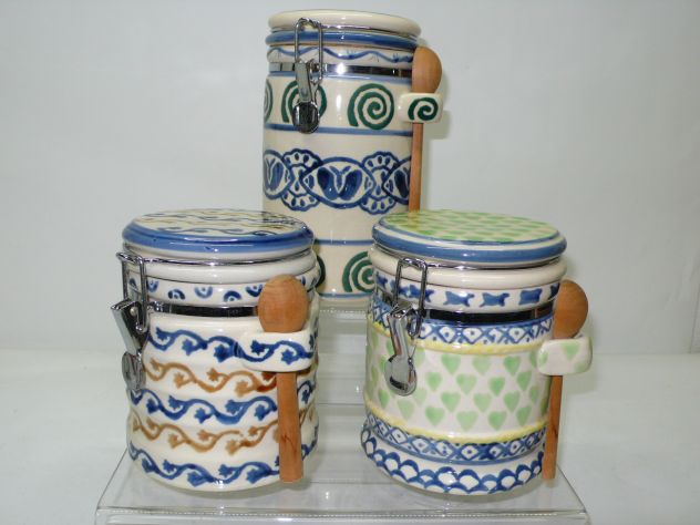 Barattoli Artigianali Ceramica dipinti a mano decoro Etnico - Foto 2