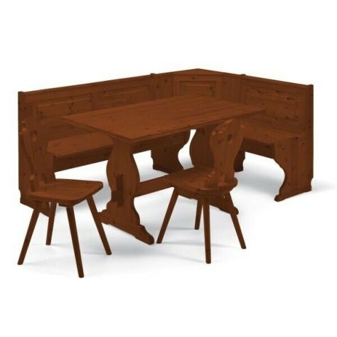 Panca ad Angolo L173x133 in Legno Per Arredo Bar Pizzeria - Foto 2