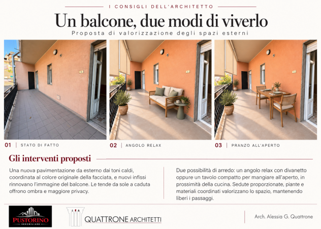 Spirito Santo - 1 piano confortevole trilocale semicentrale con veranda