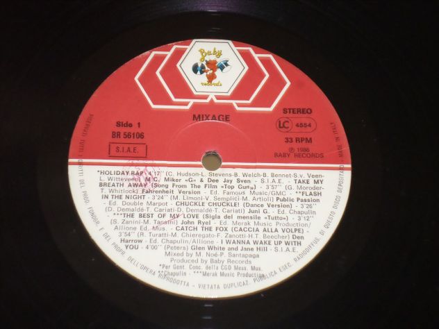 MIXAGE - Mixage Compilation - LP / 33 giri 1986 Italy Baby Records - Foto 3